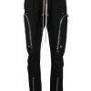 ( Nouvelle Collection ) Rick Owens Pantalon à Lien De Resserrage 09 BLACK -Rick Owens Soldes 18027671 39140141 600