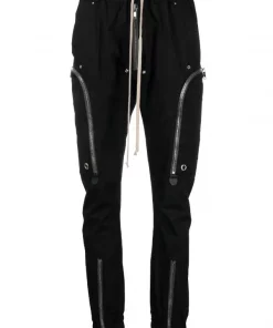 ( Nouvelle Collection ) Rick Owens Pantalon à Lien De Resserrage 09 BLACK