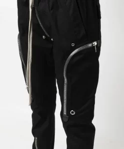 ( Nouvelle Collection ) Rick Owens Pantalon à Lien De Resserrage 09 BLACK -Rick Owens Soldes 18027671 39140143 600