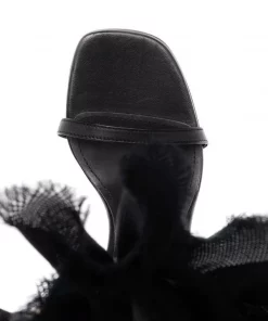 ( Nouvelle Collection ) Rick Owens Sandales En Tulle à Bout Ouvert 09 BLACK -Rick Owens Soldes 18029851 38193909 600