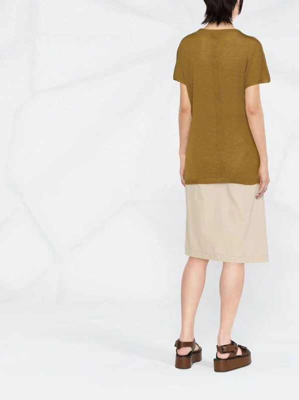 ( Nouvelle Collection ) Rick Owens T-shirt En Maille Fine Femme 6 ( Nouvelle Collection ) Rick Owens T-shirt En Maille Fine Femme – Image 4