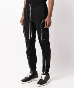 ( Nouvelle Collection ) Rick Owens BLACK Pantalon Bauhaus Cargo à Coupe Fuselée Homme -Rick Owens Soldes 18032772 38371805 600