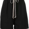 ( Nouvelle Collection ) Rick Owens 09 BLACK Short De Sport à Taille à Lien De Resserrage Femme -Rick Owens Soldes 18033263 38340247 600