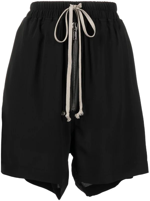 ( Nouvelle Collection ) Rick Owens 09 BLACK Short De Sport à Taille à Lien De Resserrage Femme 3 ( Nouvelle Collection ) Rick Owens 09 BLACK Short De Sport à Taille à Lien De Resserrage Femme