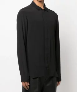 ( Nouvelle Collection ) Rick Owens Chemise à Fente Latérale Femme -Rick Owens Soldes 18034755 38256800 600