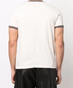 ( Nouvelle Collection ) Rick Owens T-shirt à Bords Contrastants Homme -Rick Owens Soldes 18038972 38193984 600