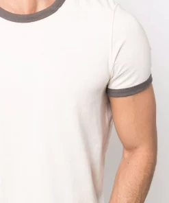 ( Nouvelle Collection ) Rick Owens T-shirt à Bords Contrastants Homme -Rick Owens Soldes 18038972 38194556 600