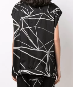 ( Nouvelle Collection ) Rick Owens Surchemise à Imprimé Graphique Femme -Rick Owens Soldes 18043278 38273286 600