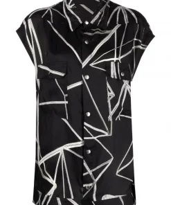 ( Nouvelle Collection ) Rick Owens Surchemise à Imprimé Graphique Femme