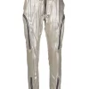 ( Nouvelle Collection ) Rick Owens 98 WARM SILVER Pantalon Fuselé à Fini Métallisé Femme -Rick Owens Soldes 18045708 38368782 600