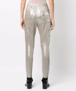 ( Nouvelle Collection ) Rick Owens 98 WARM SILVER Pantalon Fuselé à Fini Métallisé Femme -Rick Owens Soldes 18045708 38369831 600