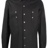 ( Nouvelle Collection ) Rick Owens Surchemise à Boutons Pression 09 BLACK -Rick Owens Soldes 18045729 38804661 600