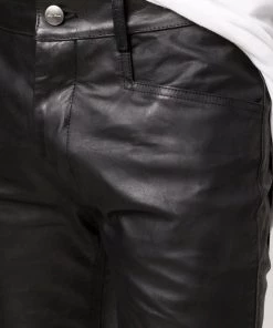 ( Nouvelle Collection ) Rick Owens 09 BLACK Pantalon Slim En Cuir Homme -Rick Owens Soldes 18045736 38258616 600