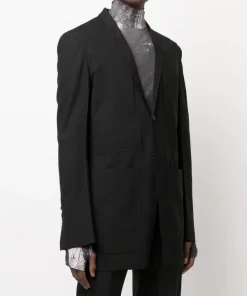 ( Nouvelle Collection ) Rick Owens 09 BLK Veste Lido à Veste à Simple Boutonnage Homme 11 ( Nouvelle Collection ) Rick Owens 09 BLK Veste Lido à Veste à Simple Boutonnage Homme -Rick Owens Soldes 18049634 39035354 600