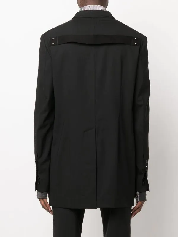 ( Nouvelle Collection ) Rick Owens 09 BLK Veste Lido à Veste à Simple Boutonnage Homme 7 ( Nouvelle Collection ) Rick Owens 09 BLK Veste Lido à Veste à Simple Boutonnage Homme – Image 5