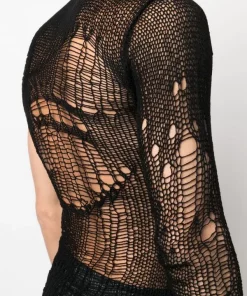 ( Nouvelle Collection ) Rick Owens Pull Asymétrique à Effet Usé 09 BLK BLACK 11 ( Nouvelle Collection ) Rick Owens Pull Asymétrique à Effet Usé 09 BLK BLACK -Rick Owens Soldes 18050149 39007660 600