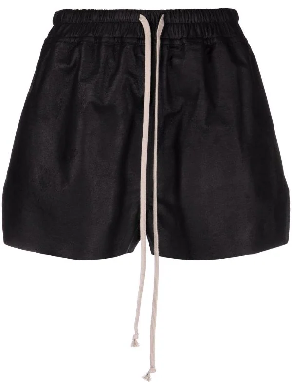 ( Nouvelle Collection ) Rick Owens 09 BLACK Short Fog à Lien De Resserrage Femme 3 ( Nouvelle Collection ) Rick Owens 09 BLACK Short Fog à Lien De Resserrage Femme