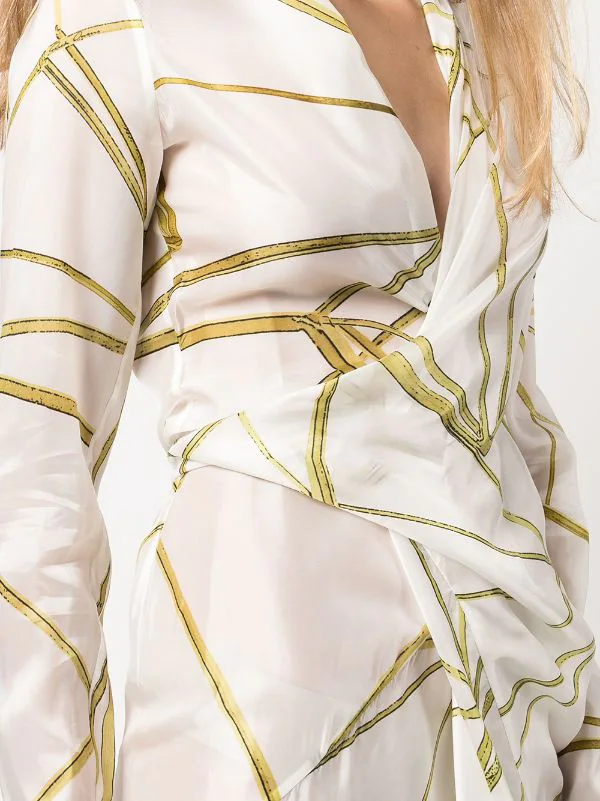 ( Nouvelle Collection ) Rick Owens Robe Portefeuille à Imprimé Graphique MILK YELLOW 7 ( Nouvelle Collection ) Rick Owens Robe Portefeuille à Imprimé Graphique MILK YELLOW – Image 5