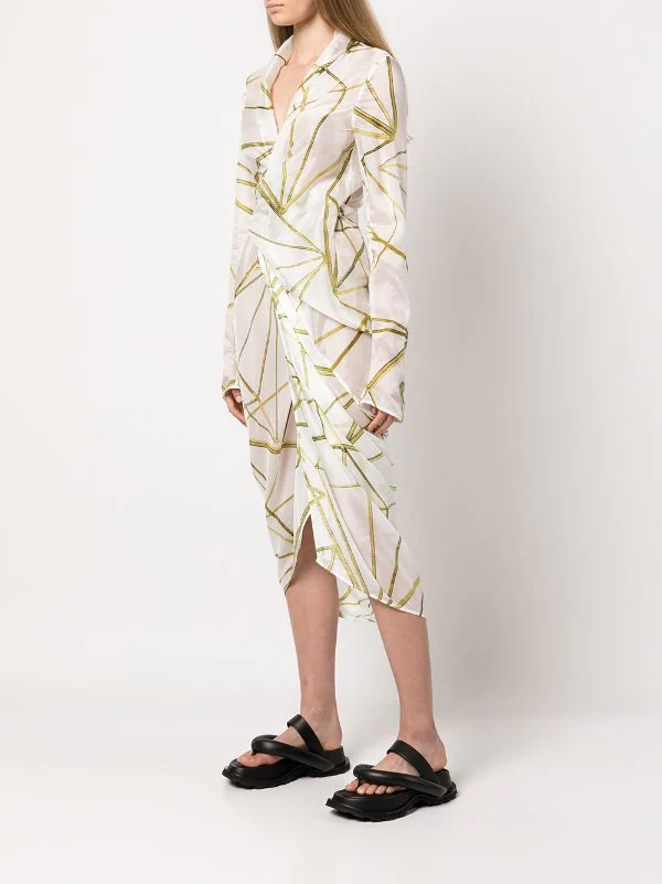 ( Nouvelle Collection ) Rick Owens Robe Portefeuille à Imprimé Graphique MILK YELLOW 5 ( Nouvelle Collection ) Rick Owens Robe Portefeuille à Imprimé Graphique MILK YELLOW – Image 3
