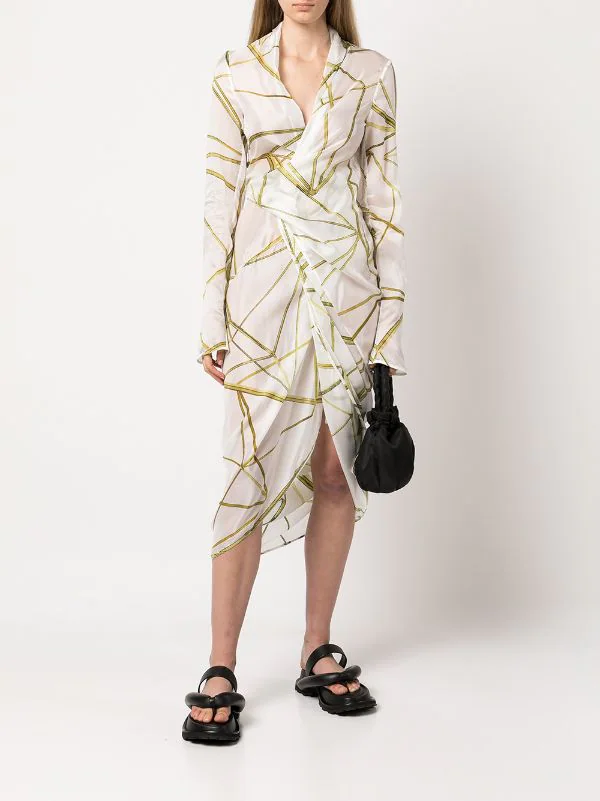 ( Nouvelle Collection ) Rick Owens Robe Portefeuille à Imprimé Graphique MILK YELLOW 4 ( Nouvelle Collection ) Rick Owens Robe Portefeuille à Imprimé Graphique MILK YELLOW – Image 2