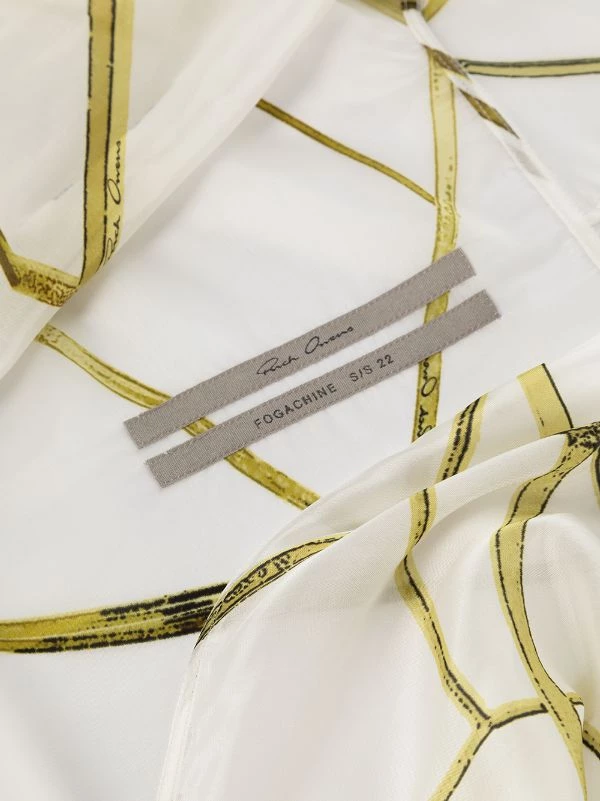( Nouvelle Collection ) Rick Owens Robe Portefeuille à Imprimé Graphique MILK YELLOW 8 ( Nouvelle Collection ) Rick Owens Robe Portefeuille à Imprimé Graphique MILK YELLOW – Image 6