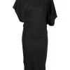 ( Nouvelle Collection ) Rick Owens Robe Froncée à Manches Courtes Femme -Rick Owens Soldes 18054510 38386040 600
