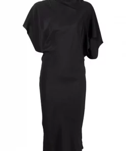 ( Nouvelle Collection ) Rick Owens Robe Froncée à Manches Courtes Femme