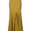 ( Nouvelle Collection ) Rick Owens Jupe Longue Volantée GREEN -Rick Owens Soldes 18055975 38402064 600