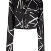 Rick Owens Chemise Crop à Motif Abstrait 0921 BLACK NATURAL -Rick Owens Soldes 18056642 38638484 600