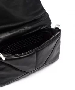 ( Nouvelle Collection ) Rick Owens 09 BLACK Sac à Bandoulière à Fini Matelassé Femme -Rick Owens Soldes 18060818 38475598 600