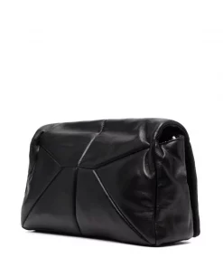 ( Nouvelle Collection ) Rick Owens 09 BLACK Sac à Bandoulière à Fini Matelassé Femme -Rick Owens Soldes 18060818 38476383 600
