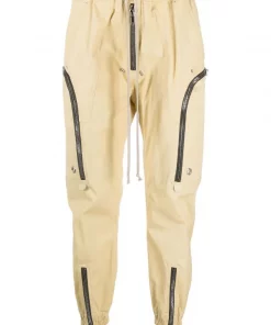 ( Nouvelle Collection ) Rick Owens Pantalon Court à Zips 32 VANILLA