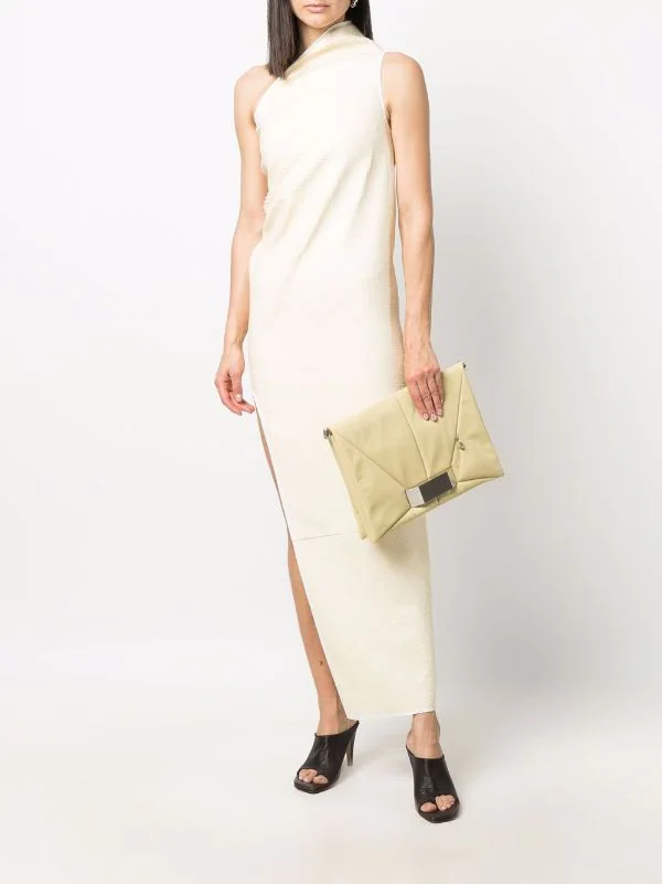 ( Nouvelle Collection ) Rick Owens Robe Brodée De Sequins à Une épaule 21 NATURAL 4 ( Nouvelle Collection ) Rick Owens Robe Brodée De Sequins à Une épaule 21 NATURAL – Image 2