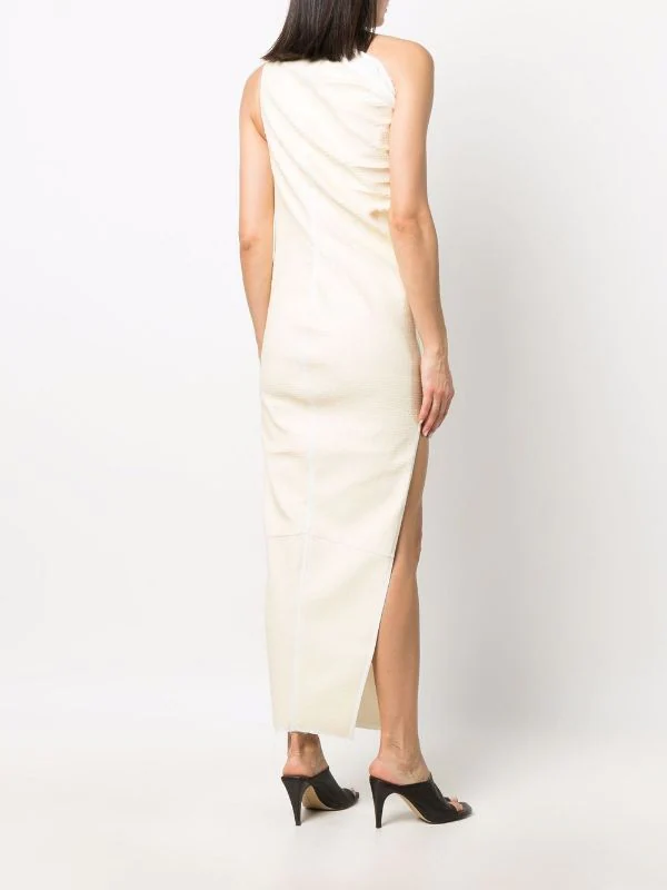 ( Nouvelle Collection ) Rick Owens Robe Brodée De Sequins à Une épaule 21 NATURAL 6 ( Nouvelle Collection ) Rick Owens Robe Brodée De Sequins à Une épaule 21 NATURAL – Image 4