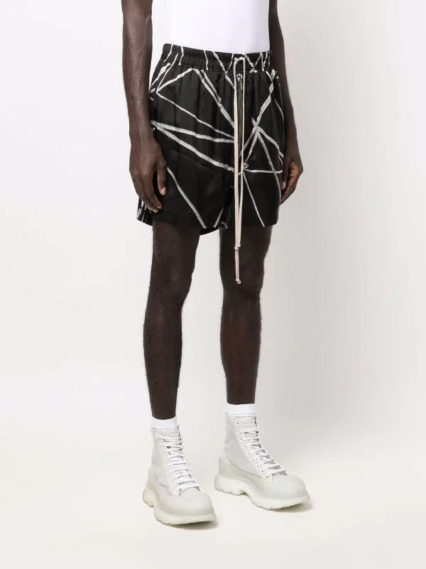 ( Nouvelle Collection ) Rick Owens Short à Imprimé Géométrique Homme 5 ( Nouvelle Collection ) Rick Owens Short à Imprimé Géométrique Homme – Image 3