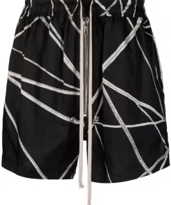 ( Nouvelle Collection ) Rick Owens Short à Imprimé Géométrique Homme