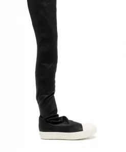 ( Nouvelle Collection ) Rick Owens BLACK MILK MILK Baskets Montantes Fog Femme