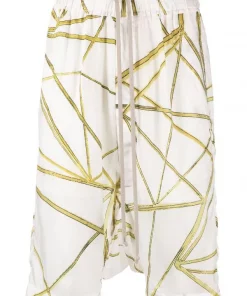 ( Nouvelle Collection ) Rick Owens Bermuda à Imprimé Abstrait Homme