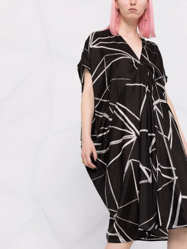 ( Nouvelle Collection ) Rick Owens Robe Imprimée à Manches Courtes Femme 5 ( Nouvelle Collection ) Rick Owens Robe Imprimée à Manches Courtes Femme – Image 3