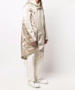 ( Nouvelle Collection ) Rick Owens Manteau Boutonné à Capuche Homme -Rick Owens Soldes 18082753 38473954 600