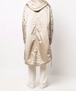 ( Nouvelle Collection ) Rick Owens Manteau Boutonné à Capuche Homme -Rick Owens Soldes 18082753 38473963 600