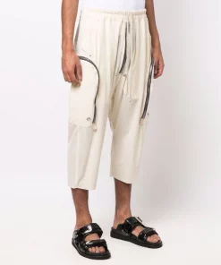 ( Nouvelle Collection ) Rick Owens 21 NATURAL Pantalon De Jogging Sarouel à Coupe Courte Homme -Rick Owens Soldes 18082976 38523702 600