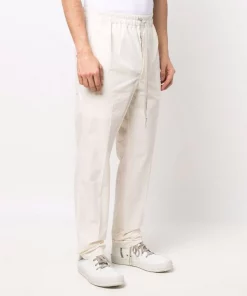 ( Nouvelle Collection ) Rick Owens Pantalon Droit à Taille à Lien De Resserrage Homme -Rick Owens Soldes 18083618 38490965 600