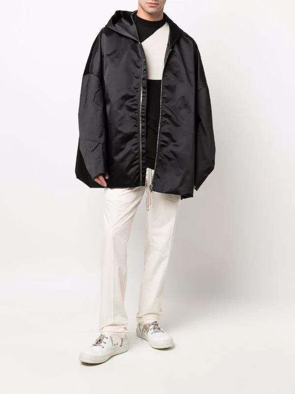 ( Nouvelle Collection ) Rick Owens 09 BLACK Veste Bomber à Effet Satiné Homme 4 ( Nouvelle Collection ) Rick Owens 09 BLACK Veste Bomber à Effet Satiné Homme – Image 2