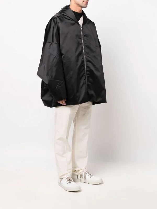 ( Nouvelle Collection ) Rick Owens 09 BLACK Veste Bomber à Effet Satiné Homme 5 ( Nouvelle Collection ) Rick Owens 09 BLACK Veste Bomber à Effet Satiné Homme – Image 3