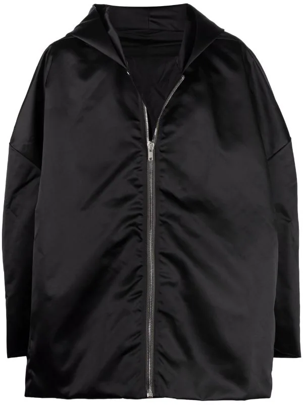 ( Nouvelle Collection ) Rick Owens 09 BLACK Veste Bomber à Effet Satiné Homme 3 ( Nouvelle Collection ) Rick Owens 09 BLACK Veste Bomber à Effet Satiné Homme