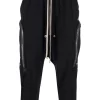 ( Nouvelle Collection ) Rick Owens Pantalon De Jogging Sarouel à Coupe Courte 09 BLACK -Rick Owens Soldes 18084818 38523585 600