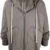 ( Nouvelle Collection ) Rick Owens Hoodie Zippé à Capuche à Lien De Resserrage 34 DUST -Rick Owens Soldes 18085076 38650579 600