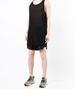Rick Owens Débardeur à Effet Chiné 09 BLACK -Rick Owens Soldes 18087945 38553611 600