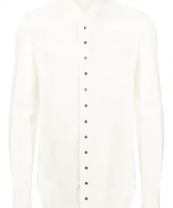 ( Nouvelle Collection ) Rick Owens Chemise Unie à Manches Longues 21